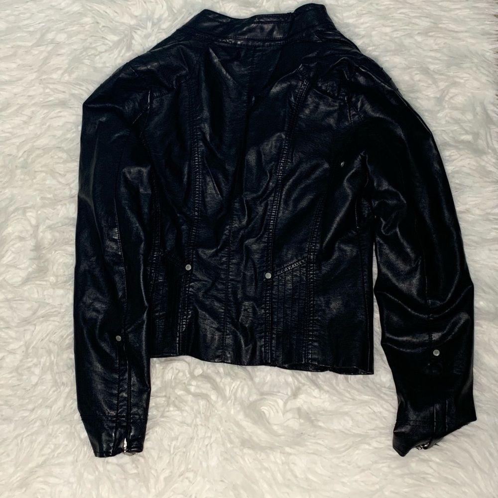 Black leather jacket